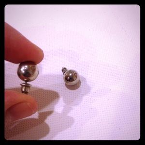 Vintage Silver Ball Earrings